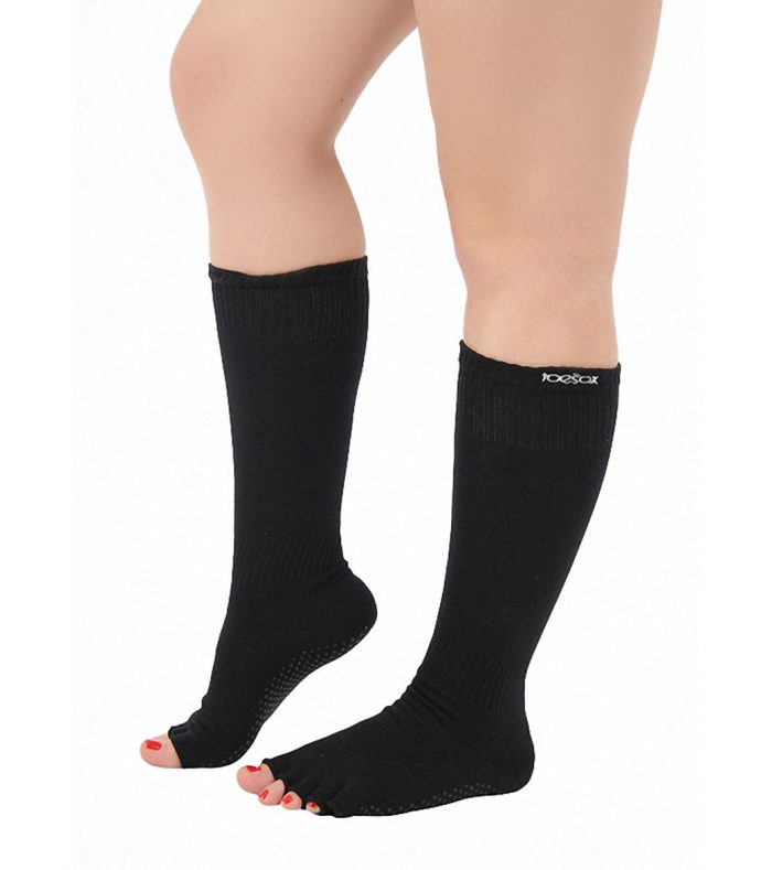 Toesox Knee High Scrunch Half-Toe Yoga Grip Socks - Image 76