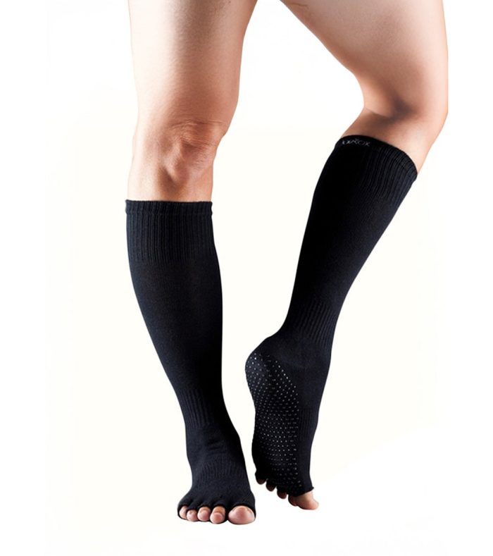 Toesox Knee High Scrunch Half-Toe Yoga Grip Socks - Image 82