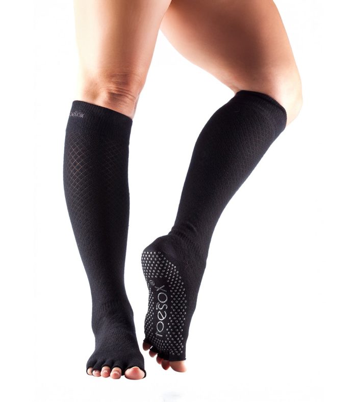 Toesox Knee High Scrunch Half-Toe Yoga Grip Socks - Image 17