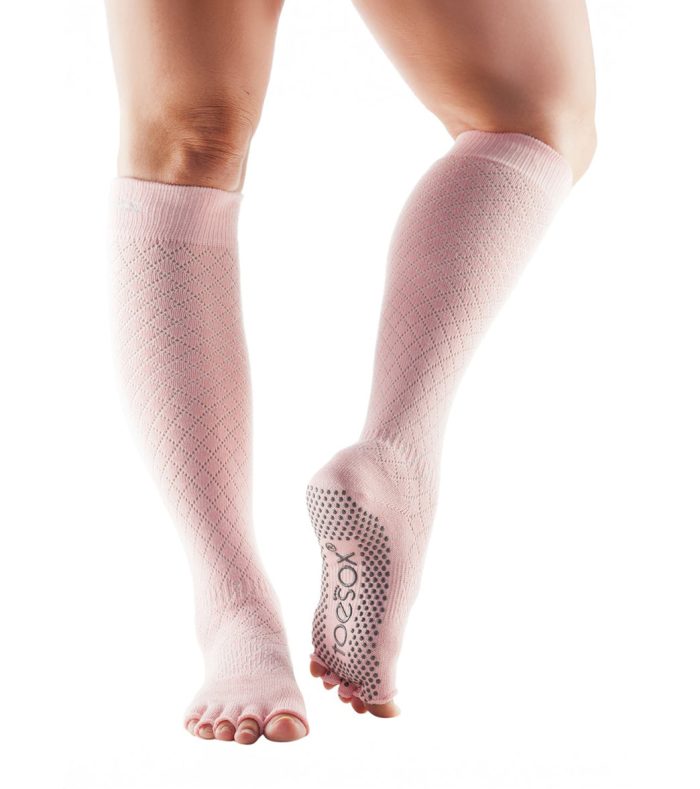 Toesox Knee High Scrunch Half-Toe Yoga Grip Socks - Image 23