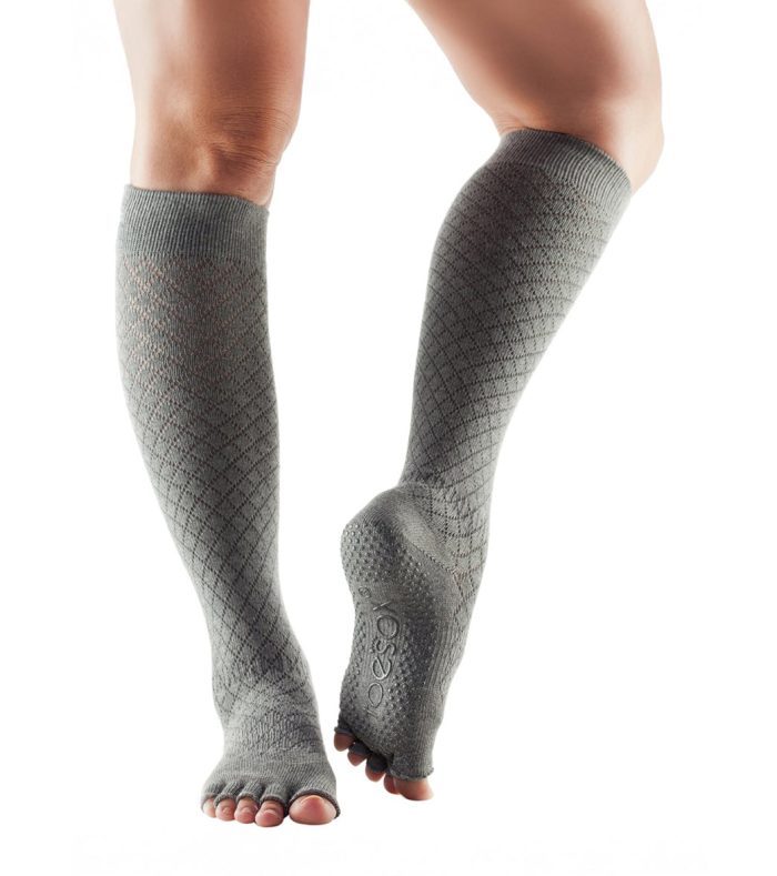 Toesox Knee High Scrunch Half-Toe Yoga Grip Socks - Image 20