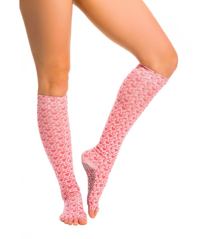Toesox Knee High Scrunch Half-Toe Yoga Grip Socks - Image 5