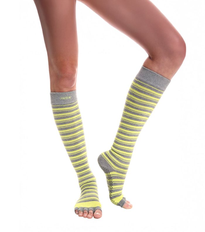 Toesox Knee High Scrunch Half-Toe Yoga Grip Socks - Image 38
