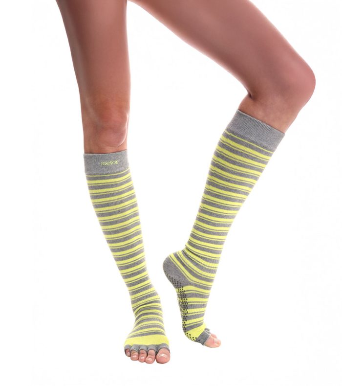 Toesox Knee High Scrunch Half-Toe Yoga Grip Socks - Image 41