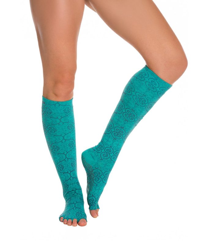Toesox Knee High Scrunch Half-Toe Yoga Grip Socks - Image 60