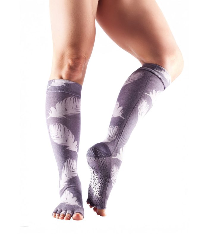 Toesox Knee High Scrunch Half-Toe Yoga Grip Socks - Image 26