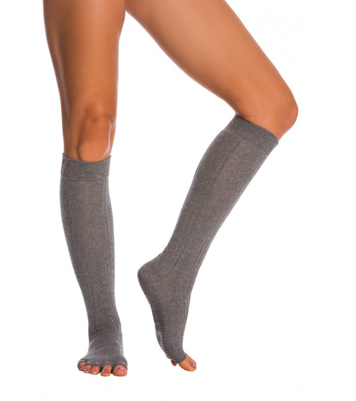 Toesox Knee High Scrunch Half-Toe Yoga Grip Socks - Image 69