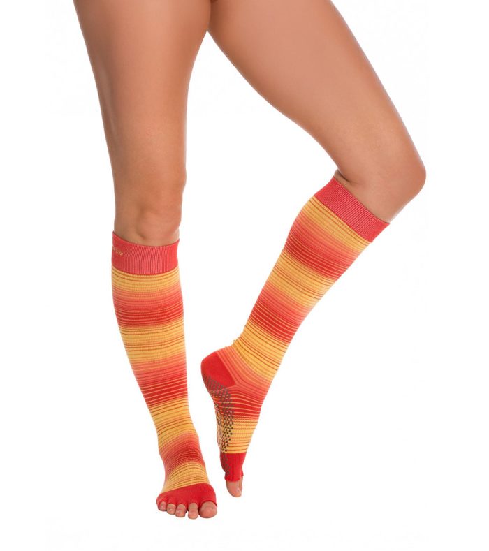 Toesox Knee High Scrunch Half-Toe Yoga Grip Socks - Image 63