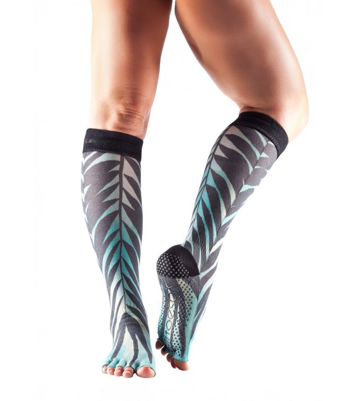 Toesox Knee High Scrunch Half-Toe Yoga Grip Socks - Image 57