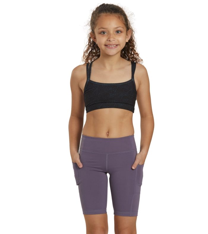 Yoga Girl Uphold Solid High Waisted Biker Shorts with Pocket - Image 13