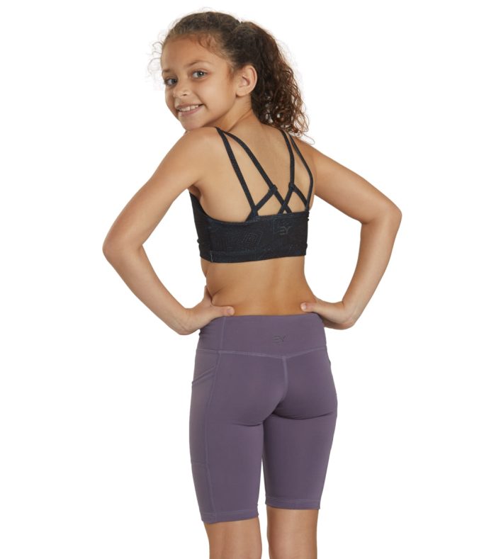 Yoga Girl Uphold Solid High Waisted Biker Shorts with Pocket - Image 3