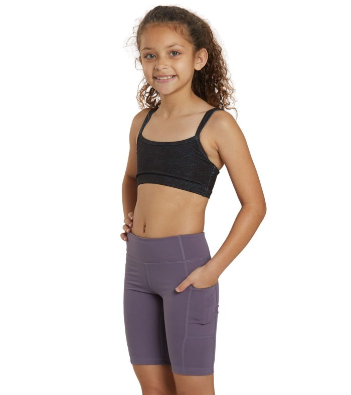 Yoga Girl Uphold Solid High Waisted Biker Shorts with Pocket - Image 4